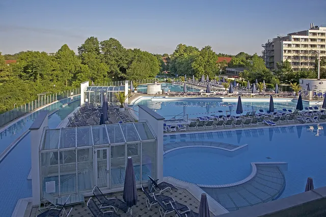 Venkovní areál Europa Therme v Bad Füssingu