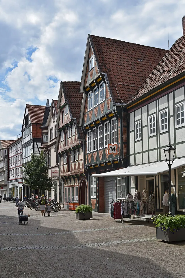 Hrázděné domy v ulici Mauernstraße v Celle