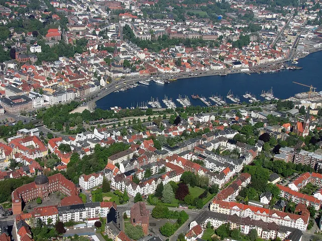 Centrum a městský přístav ve Flensburgu