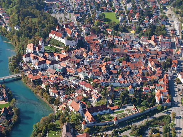 Füssen při pohledu z výšky