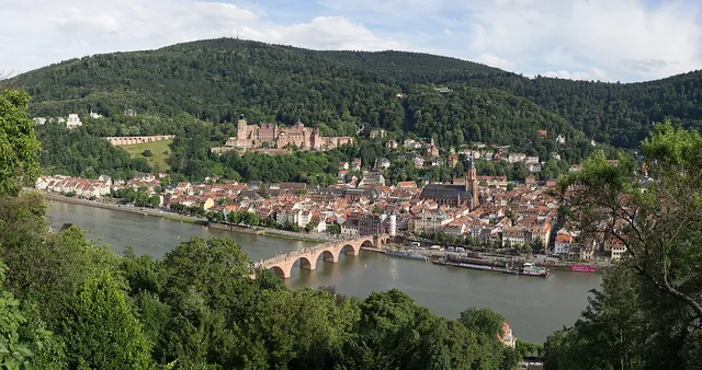 Heidelberg, hrad a řeka Neckar