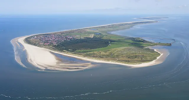 Ostrov Langeoog z jihozápadu