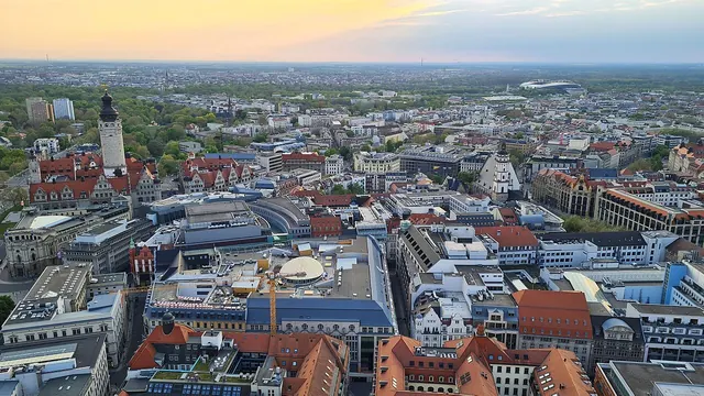 Pohled na Lipsko z City-Hochhaus