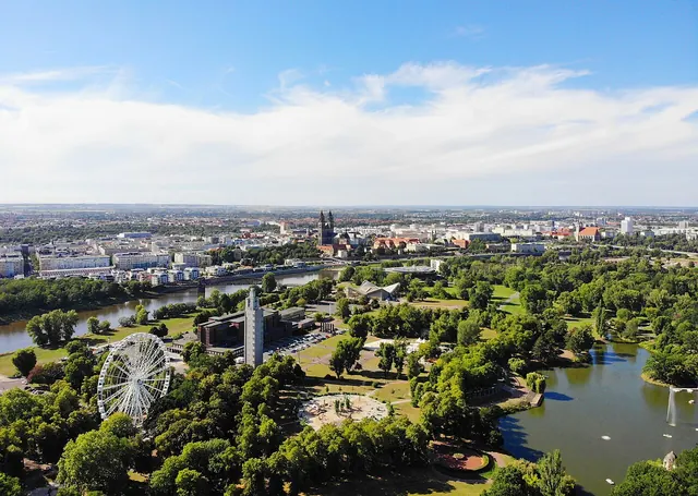 Magdeburg z výšky