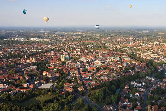 Centrum Münsteru z výšky