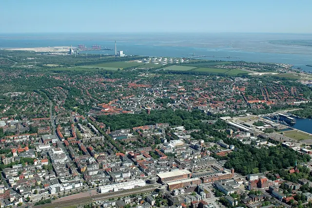 Letecký pohled na Wilhelmshaven