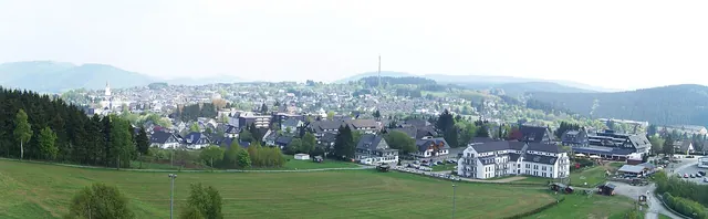 Pohled na Winterberg v Sauerlandu